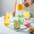 Tazas de vidrio coloreadas con taza de vidrio de boca ancha